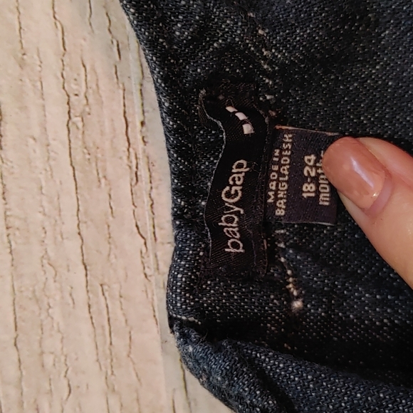 3/$25 BABY Gap Denim dark blue sleeveless dress size 18-24 months - Picture 8 of 9